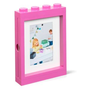 Ramă foto LEGO®, 19,3 x 4,7 cm, roz