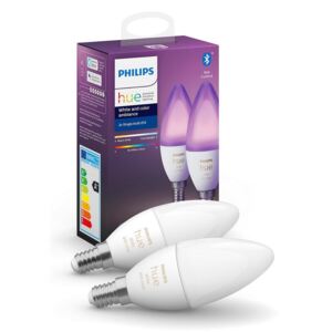 SET 2x LED Bec dimmabil Philips Hue WHITE AND COLOR E14/5,3W/230V