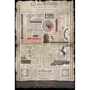 Game of Thrones - Infographic Poster, (61 x 91,5 cm)