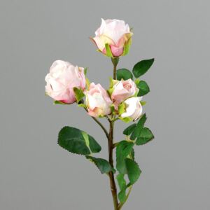 Trandafiri artificiali alb-roz - 37 cm