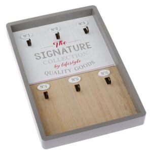 Agățătoare de chei Signature, din lemn, 20 x 30 x 3 cm