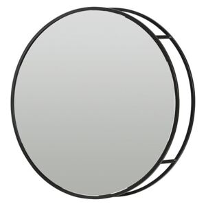 Oglinda rotunda din metal negru 60 cm Olivia Woood