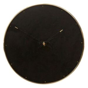 Ceas rotund negru din marmura 28 cm Brass Hubsch