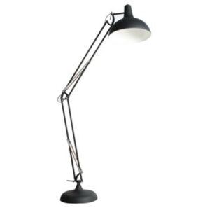 Lampadar ajustabil din metal negru 180 cm Office White Label