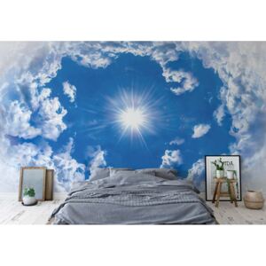 Fototapet - Blue Sky White Clouds Vliesová tapeta - 416x254 cm