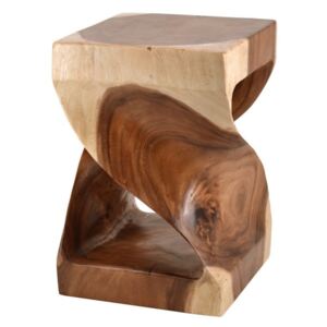 Taburet din lemn Moycor Curved Log, înălțime 45 cm