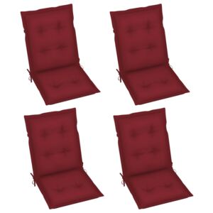Perne pentru scaun de grădină, 4 buc., roșu vin, 100x50x7 cm