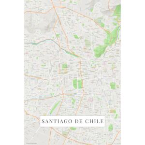 Harta Santiago De Chile color, POSTERS