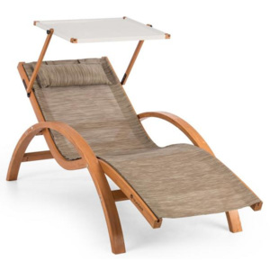 Blumfeldt Acapulco, scaun de grădină, cu acoperiș comfortMesh, capacitate de încărcare 150kg, bej