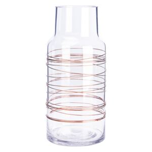 Vaza decorativa din sticla Shiva S Transparent / Aramiu, Ø11,1xH25 cm