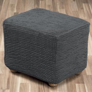 Huse care se întind foarte bine GLAMOUR gri taburet (45 x 45 x 45 cm)