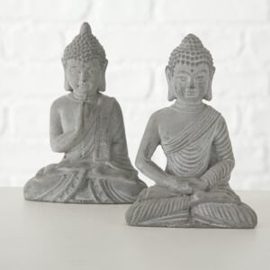 Decoratiune din ciment Buddha Gri, Modele Asortate, l6xA9xH14 cm