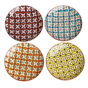 Set 4 farfurii multicolore din ceramica 20 cm Hippy Pols Potten