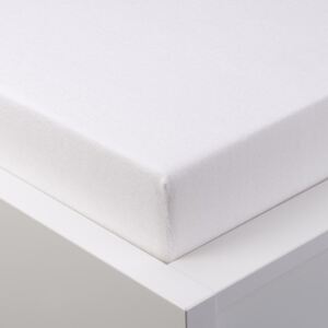 Cearșaf cu elastic frotir EXCLUSIVE alb pat dublu