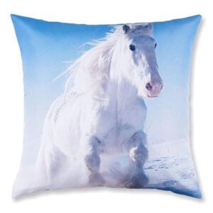 Față de pernă decorativă cal alb în galop
