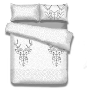 Lenjerie de pat din flanel AmeliaHome My Deer Friend, 140 x 200 cm