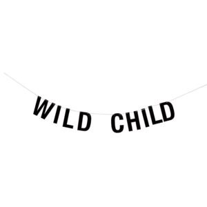Ghirlanda Wild Child din Hartie - Hartie Negru Lungime(156cm) x Inaltime(12cm)