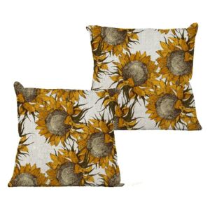 Pernă Linen Sunflower, 45 x 45 cm