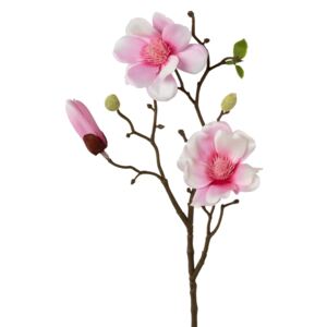 Fir floare artificiala, Magnolia Roz, H43 cm