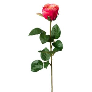 Fir floare artificiala, Garden Rose Roz inchis, H69 cm