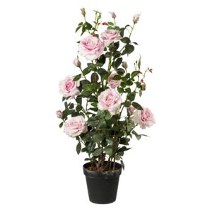 Floare artificiala in ghiveci, Rose Tree Roz, H112 cm