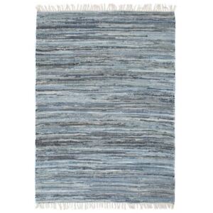 Covor Chindi țesut manual, albastru, 80 x 160 cm, denim