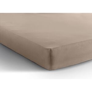 Cearșaf de pat din flanelă Zensation Soft, 90 x 200 cm, taupe