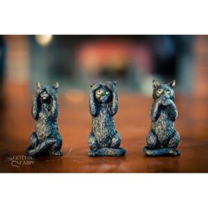 Set statuete Trei pisicute înțelepte