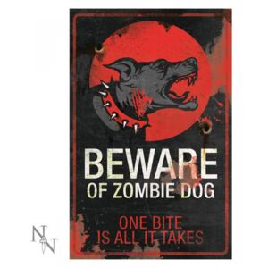 Plăcuță decorativă metal Câinele zombi