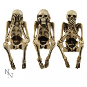 Set statuete Trei schelete intelepte 10 cm