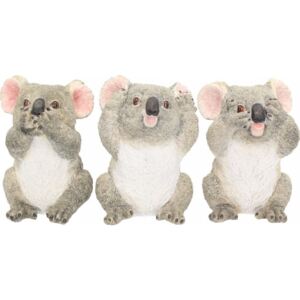 Set statuete Trei ursuleti Koala intelepti 10 cm