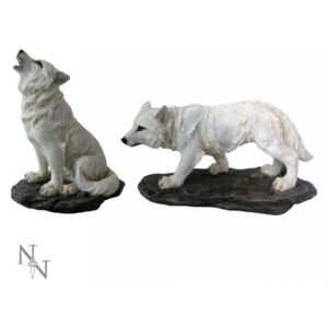 Set 2 statuete lupi Inaintea vanatorii 9.8 cm