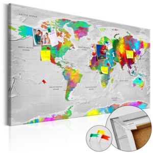Tablou din plută - Maps: Colourful Finesse 90x60 cm