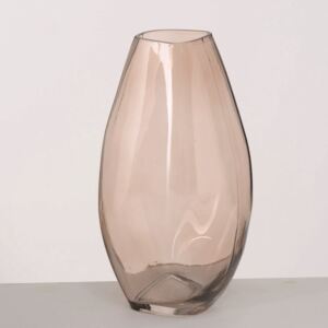 Vaza decorativa din sticla Adyan Maro deschis, Ø13xH25 cm