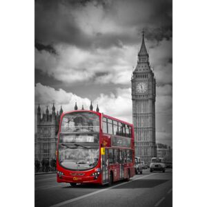 Fotografii artistice LONDON Houses Of Parliament Red Bus, Melanie Viola