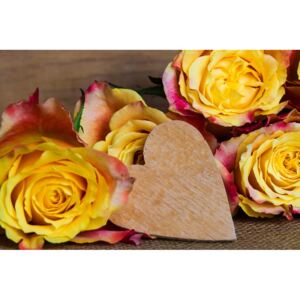 Obraz valentínske žlté ruže