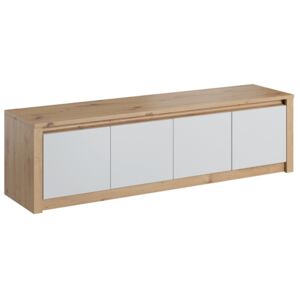 Cabinet LPAJ4 170x43x48cm Artisan stejar + alb