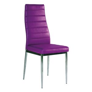 Scaun bucatarie si dining H261 OTEL SI PIELE ECOLOGICA VIOLET/CROM