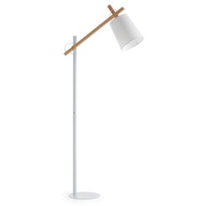 Lampadar Kosta I, tesatura/lemn/metal, alb/maro, 74 x 166 x 28 cm, 1w