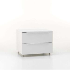 Comodă cu sertare Lins white, 57x52x70 cm, melamină, alb