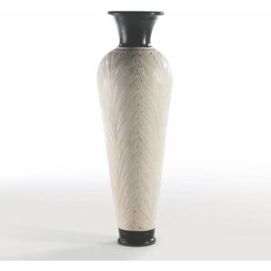 Vază din ceramică Thai Natura Amphora, crem - negru