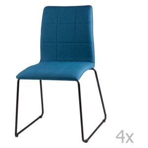 Set 4 scaune sømcasa Malina, albastru închis