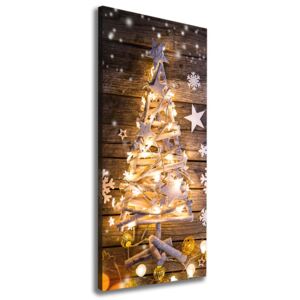 Tablou pe pânză canvas Pom de Crăciun aprins