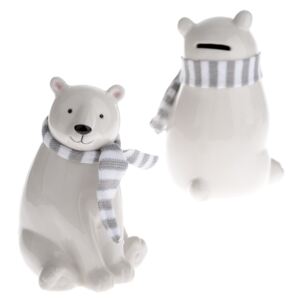 Pușculiță ceramică decorativă Ursuleț, 15,5 cm