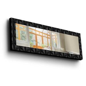 Oglinda de perete Arreola, lemn, negru, 40 x 120 x 1 cm