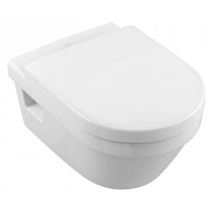 Set vas WC suspendat Villeroy Boch, Architectura, rotund, cu capac soft close,quick release alb alpin