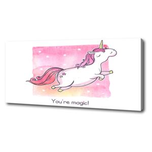 Tablou pe pânză canvas Unicorn roz