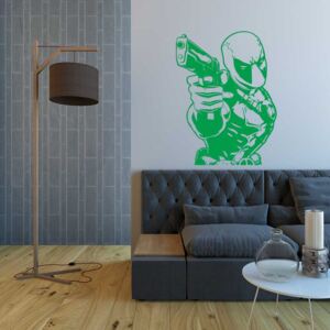 GLIX Deadpool - autocolant de perete Verde 20x15 cm
