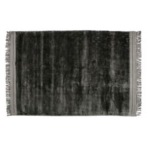 Covor gri din viscoza si bumbac 170x240 cm Ravel Anthracite Be Pure Home