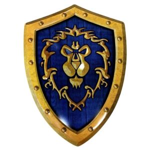 Placă metalică World of Warcraft - Alliance Shield, ( x cm)